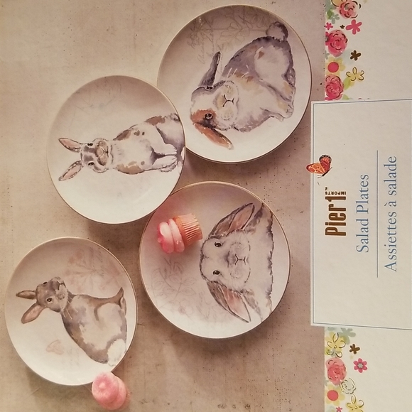 Pier 1 Dining Pier One Imports Bunny Plates Poshmark